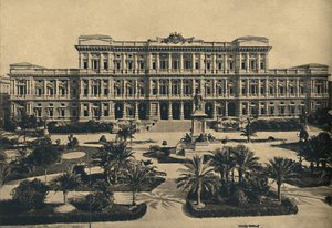 Roma - Prati di Castello. Nouveaux tribunaux par Calderini, et statue de Cavour, 1910