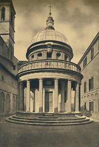 Rome - Temple par Bramante dans les cloîtres de S. Pietro in Montorio sur la colline du Janicule, 1910