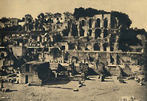 Rome - Les ruines de la maison de Caligula dominant la maison des Vestales, 1910 - Unbekannt