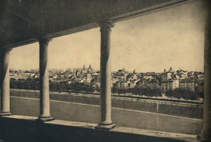 Rome - Vue de la ville depuis la Logia de Bramante au Château Saint-Ange, 1910