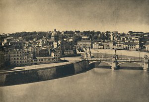 Rome - Vue du nouveau pont de Victor Emmanuel, 1910