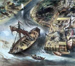 Navire romain et cargaison, Londres, 1er-3e siècle