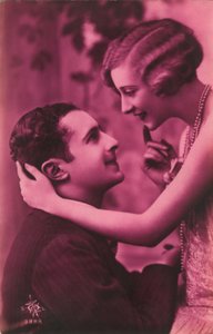Carte postale romantique, années 1920