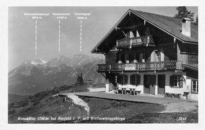 Rosshutte et les montagnes du Wettersteingebirge, près de Seefeld, Autriche, 20ème siècle - Unbekannt