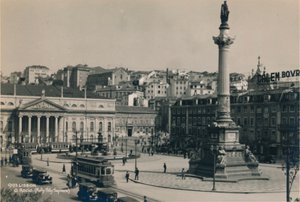 Place Rossio, Lisbonne, Portugal, 1936