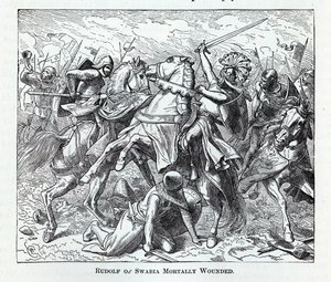 Rodolphe de Souabe mortellement blessé, 1882