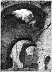 Ruines des thermes de Caracalla, Rome, 1886
