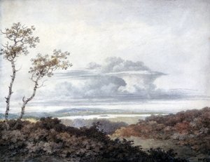 Paysage rural et étude des nuages par Luke Howard, mars 1849