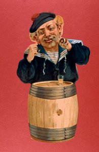 Marin fumant une pipe et buvant du rhum, 1900