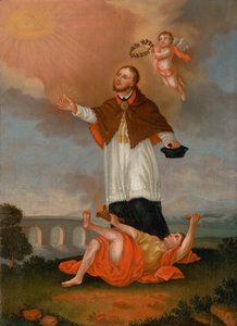 Saint Jean de Népomucène glorifié par les anges