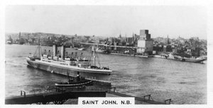 Port de Saint John, Nouveau-Brunswick, Canada, vers 1920