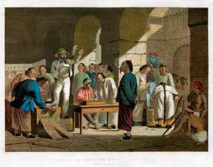 Vente de marchandises anglaises, Canton, 1858