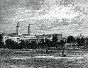 Usines de Saltaire, vers 1880