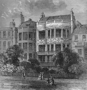 Maison de Samuel Rogers, façade du Green Park, Westminster, Londres, vers 1854, 1878