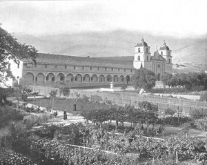 Mission Santa Barbara, Californie, USA, vers 1900