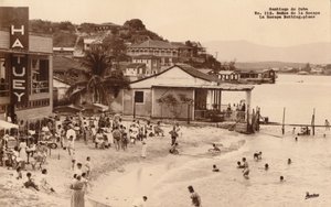 Santiago de Cuba. La Socapa lieu de baignade, Cuba, vers 1900