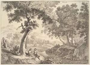 Satyres dans un paysage - Unbekannt