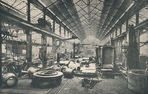 Scène dans un atelier de chaudières, vers 1917
