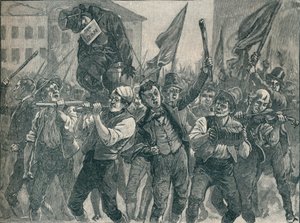 Scène des émeutes de Belfast, XIXe siècle 1906