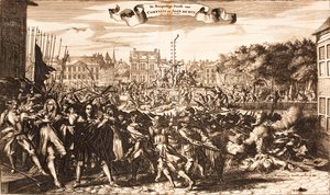 Scène de la foule assassinant Cornelis et Johan de Witt, La Haye, 20 août 1672, 1675