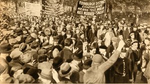 Marcheurs écossais, manifestations contre le test des moyens, Hyde Park, Londres, 1932, 1933