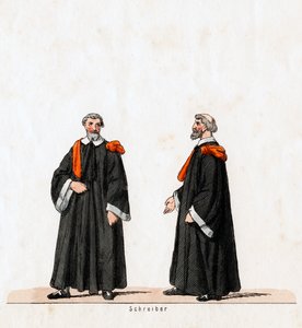 Scribe, costume pour la pièce de Shakespeare, Henry VIII, 19ème siècle - Unbekannt