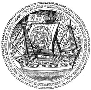 Sceau et autographe du Lord Haut Amiral, Charles, Lord Howard de Nottingham, 1585