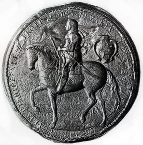 Sceau du Protectorat avec Oliver Cromwell à cheval, 17e siècle, 1899 - Unbekannt