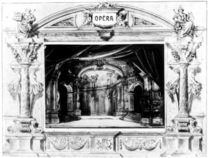 Décor de scène pour Don Giovanni de Mozart, 1875