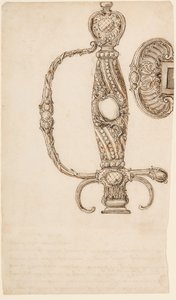 Ensemble de quatre dessins pour petites épées, vers 1725-80