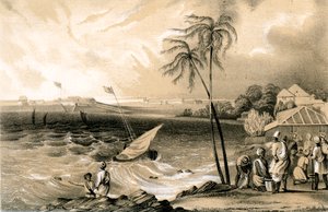Début de la mousson, Fort de Cannanore, 1847