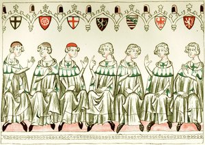 Les sept princes électeurs votant pour Henri VII, empereur du Saint-Empire romain. Copie d