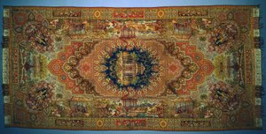Châle avec scènes de genre, 1875-1899 - Unbekannt