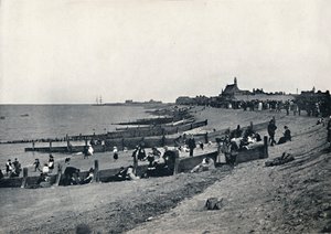 Sheerness - La promenade et la plage, 1895