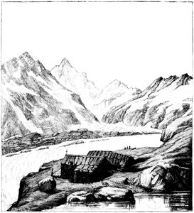 Abri construit par le glaciologue Louis Agassiz, glacier Aar, Suisse, 1842 1885 - Unbekannt
