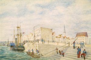 Navires dans un port, partie du panorama de Londres à Hong Kong