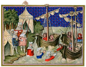 Navires apportant des provisions à l