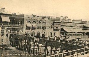 Vue latérale du pont Whiteley, Bassorah, vers 1918-1939