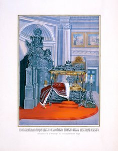 Sarcophage en argent de Saint Alexandre Nevski dans la laure Saint Alexandre Nevski, 1859 - Unbekannt
