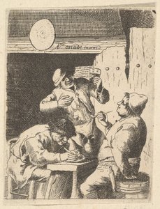 Chanteur debout entre deux fumeurs, 1610-85 - Unbekannt