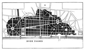 Plan de Sir Christopher Wren pour la reconstruction de Londres après le Grand Incendie - Unbekannt