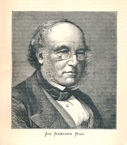 Sir Rowland Hill, créateur du timbre-poste, 1893