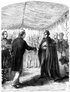 Sir Walter Scott présentant la Croix de Saint-André au roi George IV - Unbekannt