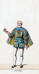Sir William Sands, costume pour la pièce de Shakespeare, Henry VIII, 19ème siècle - Unbekannt