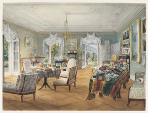 Salon dans un domaine de campagne, 1830-1840s