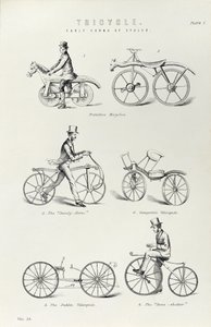 Six premières formes de bicyclette, vers 1870 - Unbekannt