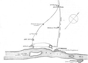 Carte des mouvements du 17 au 21 janvier 1885