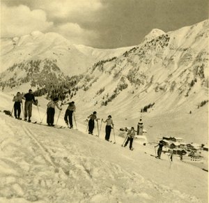 Leçon de ski, Arlberg, Autriche, c1935