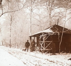 Soldats dans la neige, Marquenterre, nord de la France, vers 1914-1918 - Unbekannt
