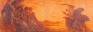 Quelques femmes écoutent la musique provenant des cordes d